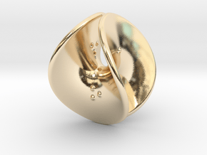 Enneper D4 (positive counterweights) in 14k Gold Plated Brass: Extra Small