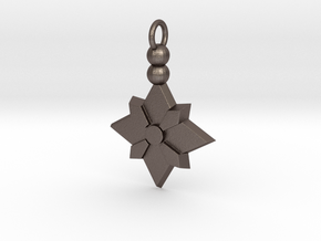 Overwatch Mei Hairpin Pendant in Polished Bronzed Silver Steel