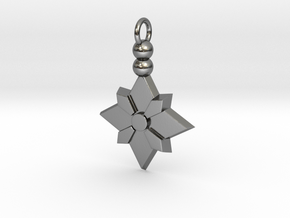 Overwatch Mei Hairpin Pendant in Polished Silver