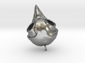 Screech Owl - 50mm in Natural Silver
