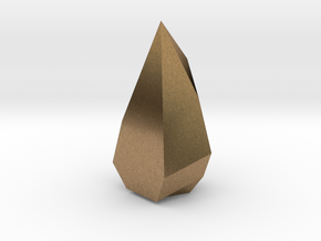 Low poly Crystal in Natural Brass