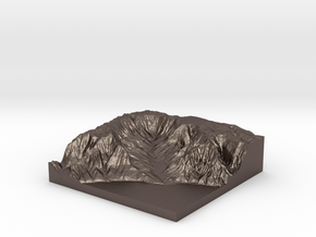 Kalalau Valley 1:43,000 in Polished Bronzed Silver Steel