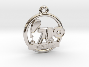 710 OIL Rig Pendant 001 in Rhodium Plated Brass