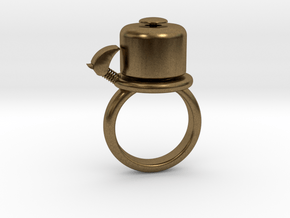 BIKE BELL RING - SIZE 6 in Natural Bronze