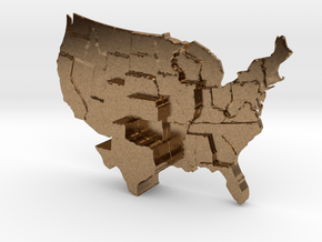 USA by Tornados in Natural Brass