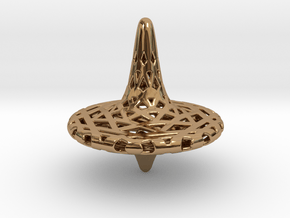 Octa-Fractal Spinning Top in Polished Brass