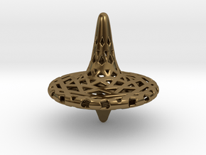 Octa-Fractal Spinning Top in Polished Bronze