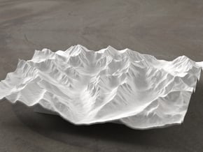 6''/15cm High Tatras, Poland/Slovakia, WSF in White Natural Versatile Plastic