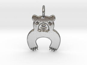 Bear Pendant in Natural Silver