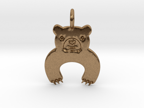 Bear Pendant in Natural Brass