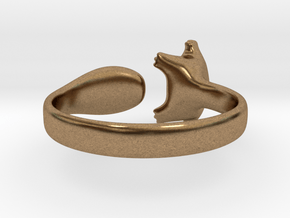 Cat Ring 1 in Natural Brass: Small