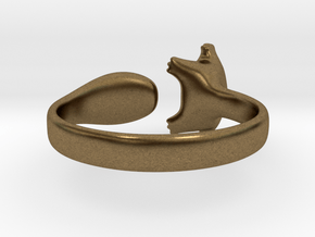 Cat Ring 1 in Natural Bronze: Small