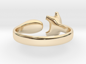 Cat Ring 1 in 14K Yellow Gold: Small