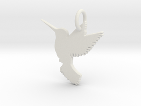 Kingfisher Pendant in White Natural Versatile Plastic