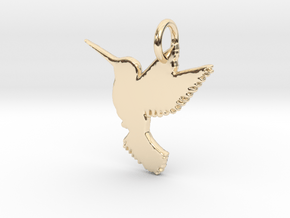 Kingfisher Pendant in 14k Gold Plated Brass