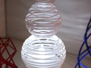 Tealight Cover - Snowman (3/3) in White Natural Versatile Plastic