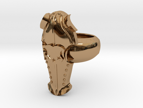 Horse Chefron Ring in Polished Brass: 5.5 / 50.25