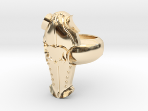 Horse Chefron Ring in 14K Yellow Gold: 5.5 / 50.25