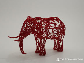 Digital Safari- Elephant (Small) in Black Natural Versatile Plastic