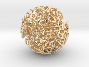 Small lidinoid (irregular holes) in 14k Gold Plated Brass