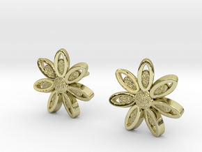 Spring Blossom 5 - Earrings in 18k Gold Plated Brass