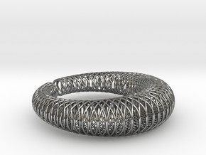 Bracelet 'Wire pattern' in Polished Silver