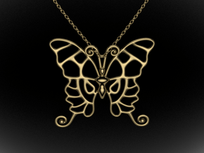 Butterfly in Polished Brass