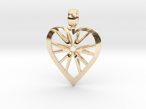 Heart in 14k Gold Plated Brass