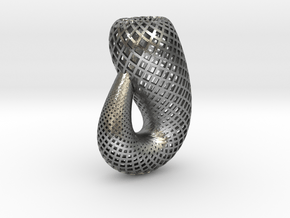 Klein bottle, classic in Natural Silver