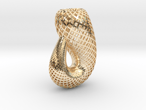 Klein bottle, classic in 14k Gold Plated Brass