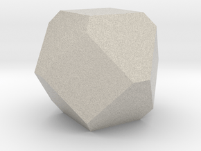Cuboctohedral Fourteen-sided Die in Natural Sandstone