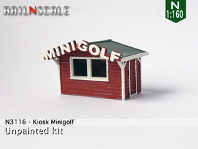 Kiosk Minigolf (N 1:160) in Tan Fine Detail Plastic