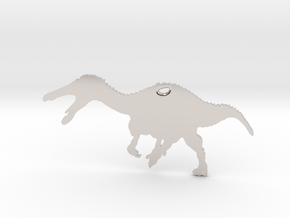 Suchomimus necklace Pendant in Rhodium Plated Brass