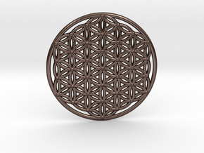Flower Of Life - Large in Polished Bronze Steel