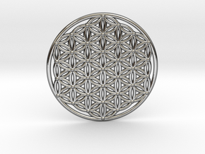 Flower Of Life - Large in Polished Silver