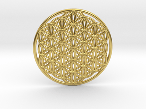 Flower Of Life - Large in Polished Brass