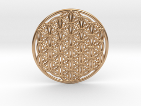 Flower Of Life - Large in Polished Bronze