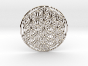 Flower Of Life - Large in Rhodium Plated Brass