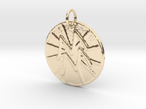 Aquarius Wheel by ~M. (Jan. 20 - Feb. 18) in 14k Gold Plated Brass