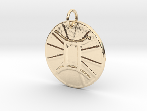 Gemini Wheel by ~M. (May 21 - July 20) in 14k Gold Plated Brass
