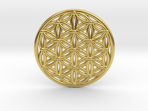 Flower Of Life - Medium in Polished Brass