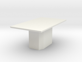 Marble Style Table Scaled in White Natural Versatile Plastic: 1:48 - O