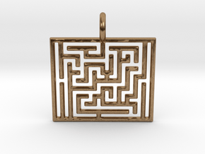 Maze Pendant in Natural Brass