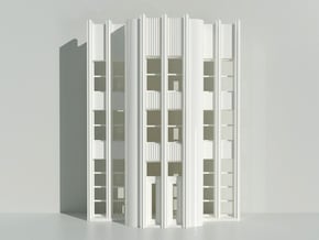 Architectural Facade // Art Deco 001 in White Natural Versatile Plastic