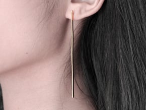Line earrings in 14k Gold Plated Brass