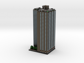 High Rise Apartment Building New York 4 x 4 in Full Color Sandstone