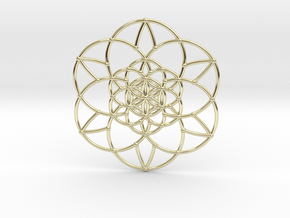 Fractal Flower of life  in 14K Yellow Gold