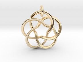 Toroid flower starry in 14K Yellow Gold: Small