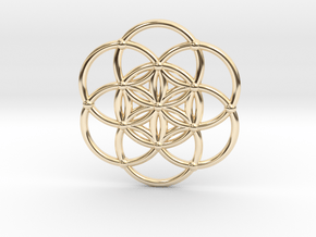 Seed Of Life in 14k Gold Plated Brass