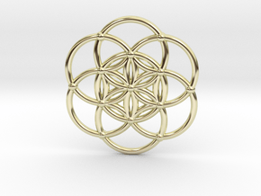 Seed Of Life in 14k Gold Plated Brass